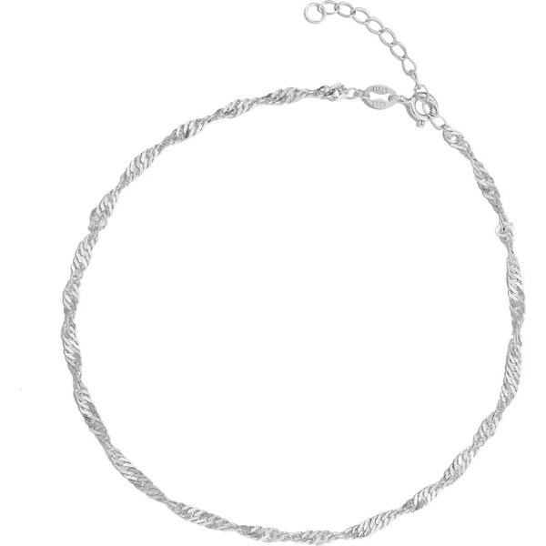 Olivie Strieborná retiazka na nohu 23-26cm SINGAPORE 7637 44988198