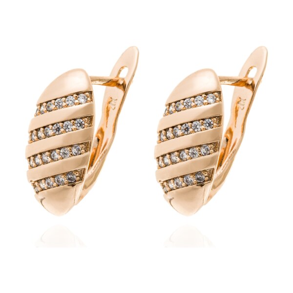 Inny Pozlátené šperky - E28 Zlaté náušnice 58385576