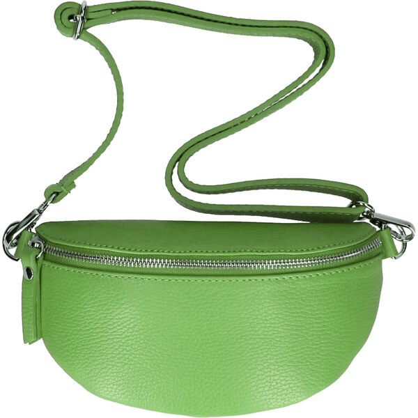 Vera Pelle Kožená dámska ľadvinka s upraviteľným popruhom Jean aloe 44971648