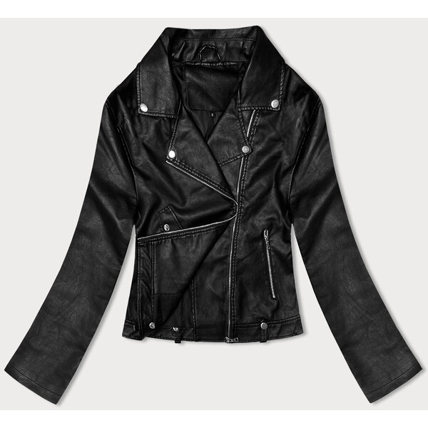 J.STYLE Klasická čierna dámska bunda ramoneska (11Z8060) 49764133