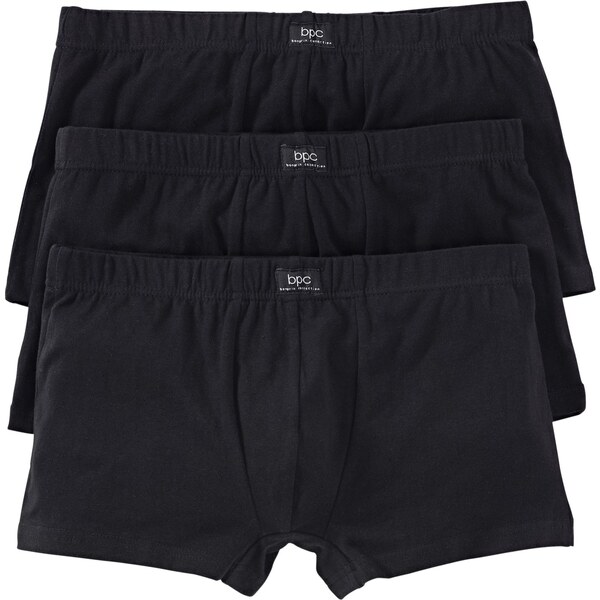 bonprix Boxerky (3 ks), s bavlnou, farba čierna 45853580