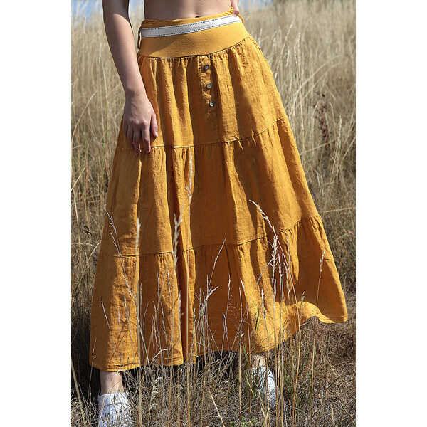 Glara Lanová sukňa 45011703