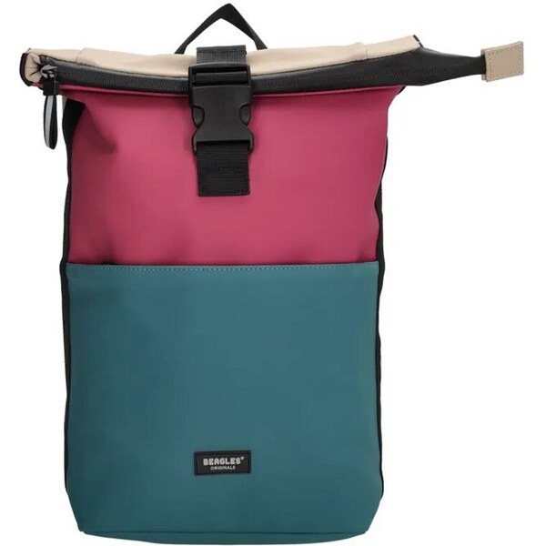 Beagles Originals Ružovo-zelený objemný roll top batoh „Hashtag“ 45032809
