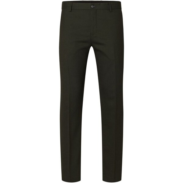 SELECTED Nohavice s pukmi SLHNeli tmavozelená 64151885