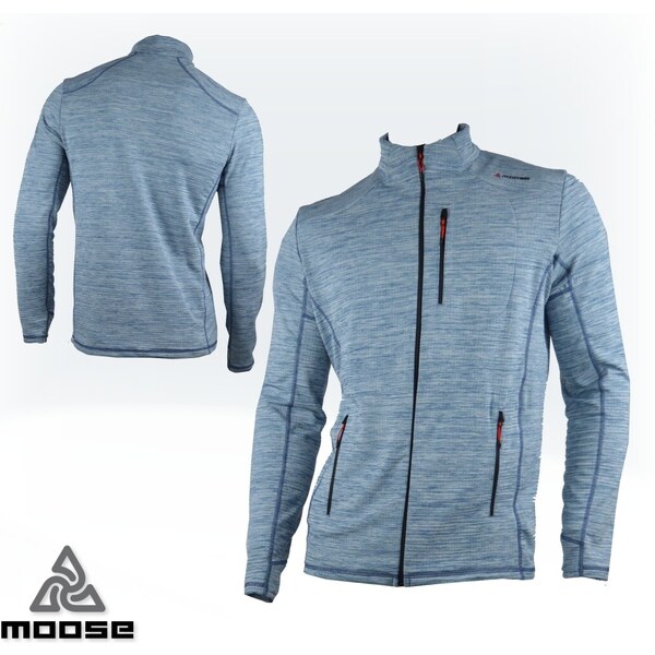 DOVRE MEN MERINO zimná mikina na zips Moose Modrá S 1 kus 45052043