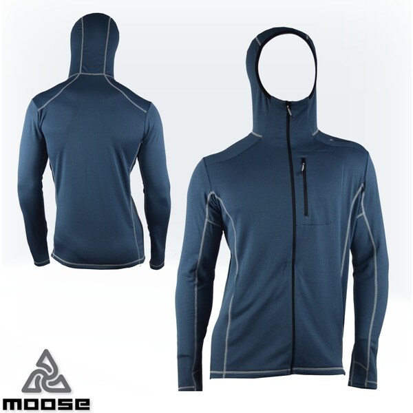 STELVIO HOODIE MEN funkčná mikina s kapucňou Moose Sivá M 1 kus 47518115