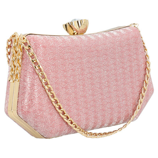 Michelle Moon Luxusná ružová dámska listová kabelka na retiazke FH1100 45099697