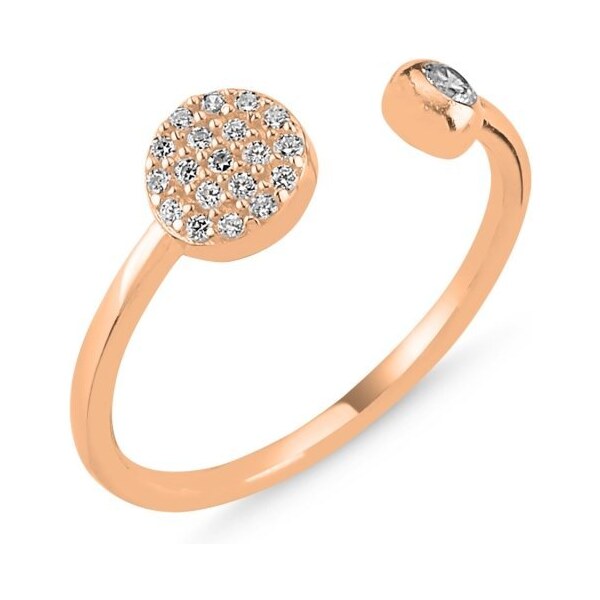 Olivie Strieborný prsteň ROSE - nastaviteľná veľkosť 7675 45161323