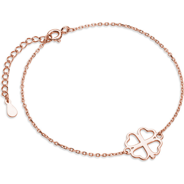 Olivie Strieborný náramok ŠTVORLÍSTOK ROSE 7705 66723828