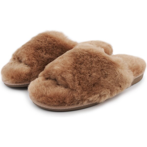 Vlnka Dámske vlnené papuče Dora béžová veľkosti obuvi - dospelí 36 45170017