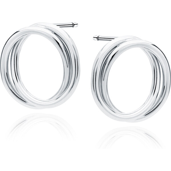 Olivie Strieborné náušnice PREPOJENÉ KRUHY 7707 45205356