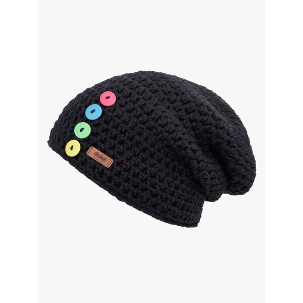 DOKE Merino háčkovaná čiapka bc black 65244523