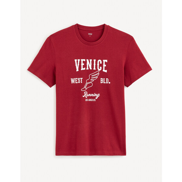 Červené pánske tričko Celio Feklyn 50518661