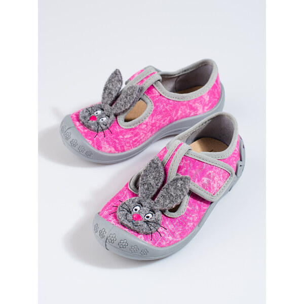Slippers for a girl on velcro pink marbles Shelvt 50519680