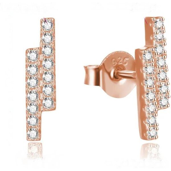 Olivie Geometrické strieborné náušnice MATRIX ROSE 7715 45375806