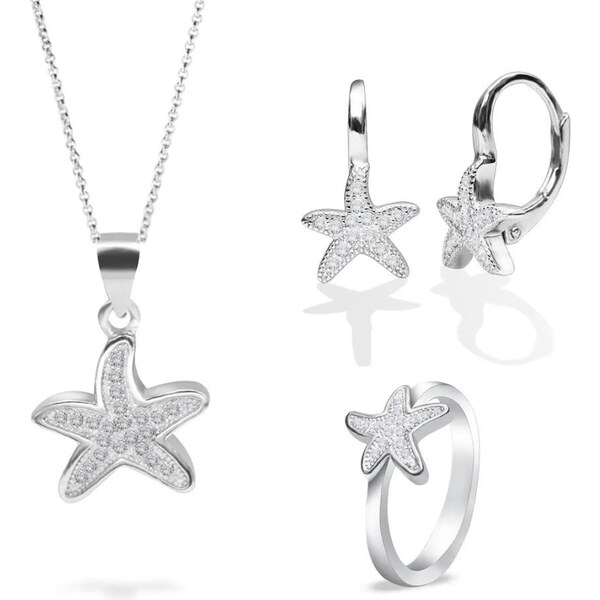 Olivie Sada strieborných šperkov HVIEZDICE 7725 45361119