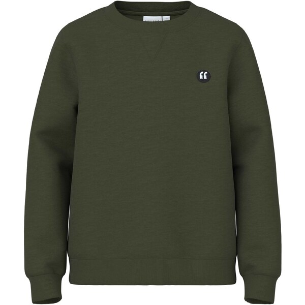 NAME IT Mikina NKMVimo tmavozelená / biela 45742398