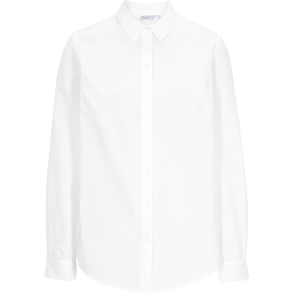 bonprix Košeľová blúzka z čistej bavlny, farba biela 45359304