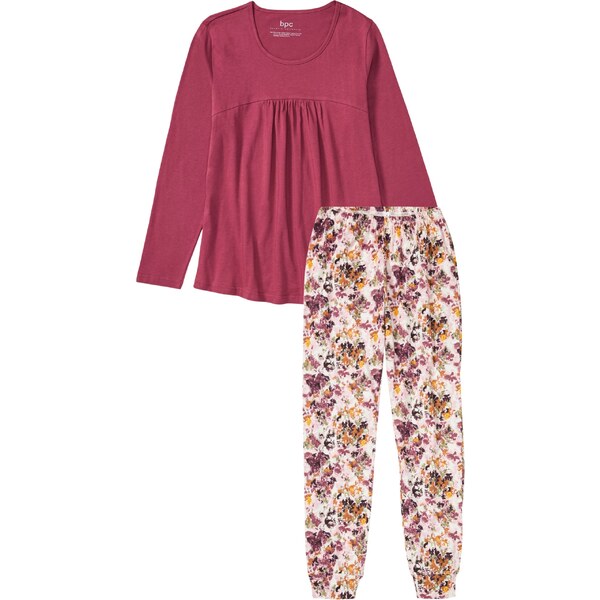 bonprix Pyžamo z čistej bio bavlny, farba fialová 45494850