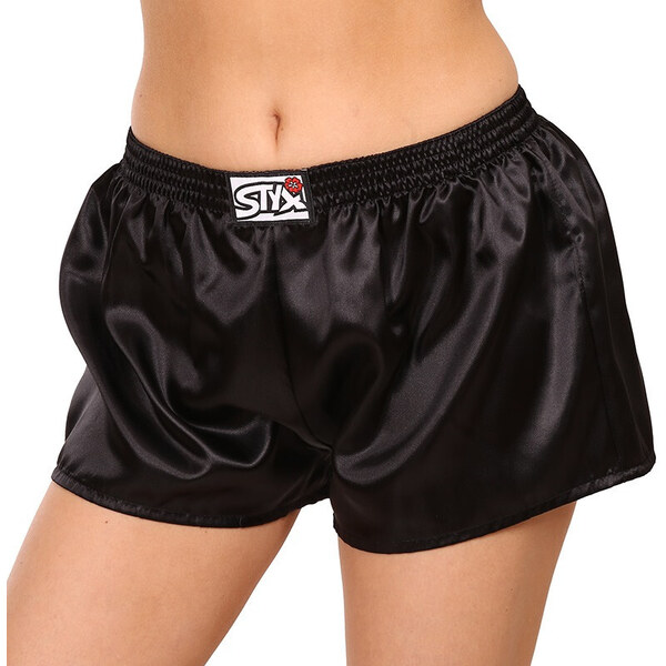 Dámske trenky Styx klasická guma saténové čierne (L960) 29021278