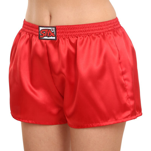 Dámske trenky Styx klasická guma saténové červené (L663) 35628142