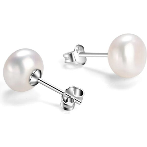 Olivie Strieborné náušnice SLADKOVODNÁ PERLA 7742 45437357