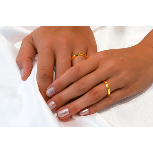 Olivie Snubný strieborný plochý prsteň GOLD 7674 45378773