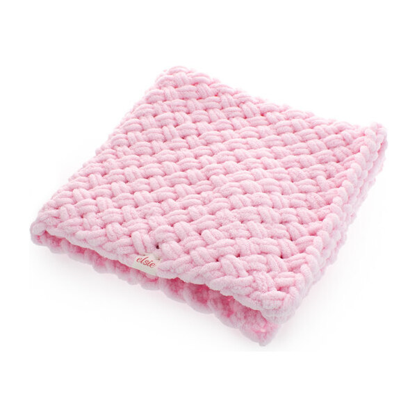 Elsie Puffy deka - teplá pletená baby ružová 56925434
