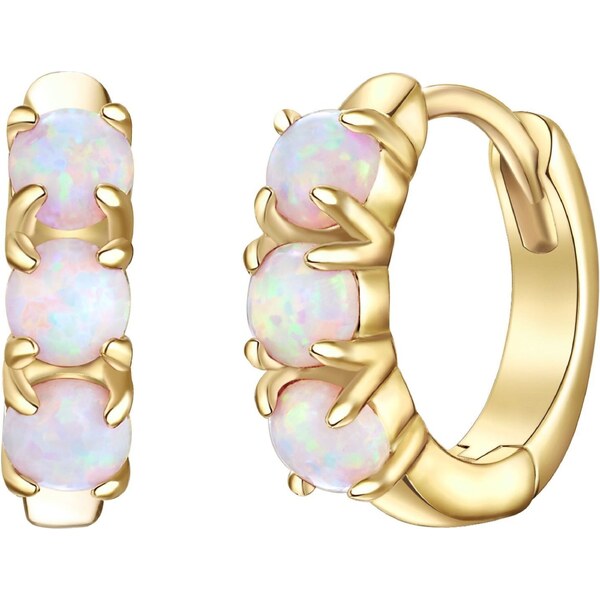 Glanzstücke München Náušnice pastelovo modrá / zlatá žltá / ružová / 66507527