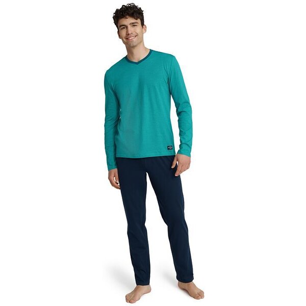 Henderson Pánske pyžamo Udon tyrkysovo-modré 57956831