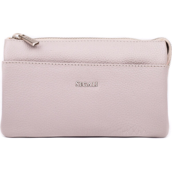 SEGALI Dámska kožená crossbody kabelka 8002 Taupe 66590861