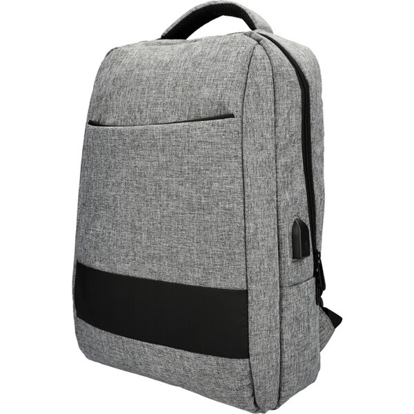 MIA LAROUGE Šedý batoh pre notebook 15,6 palca, USB, UNI 45481419
