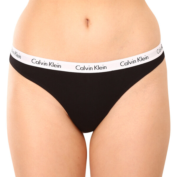 3PACK dámske tangá Calvin Klein čierne (QD3587E-001) 27933661