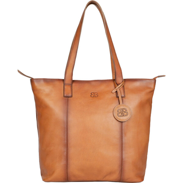 Dámska kožená kabelka Bellicci Alice - koňak 45483234