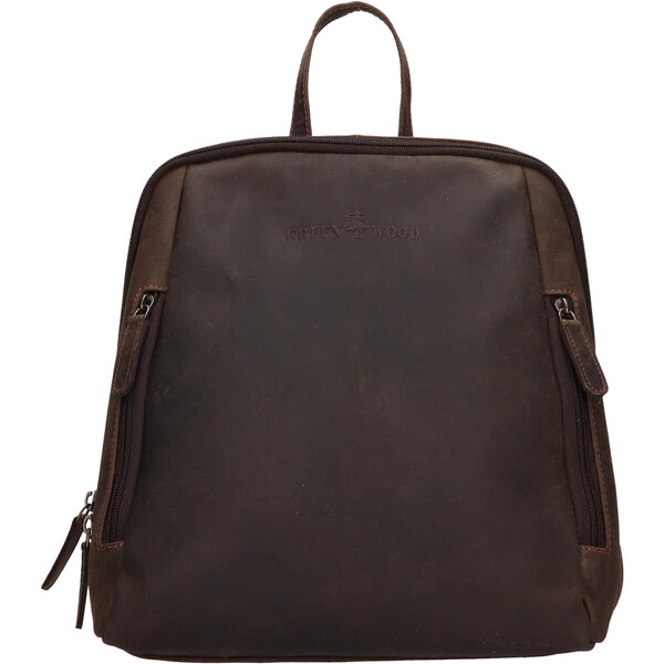 Kožený batoh Greenwood Liam - tmavo hnedá 45483269