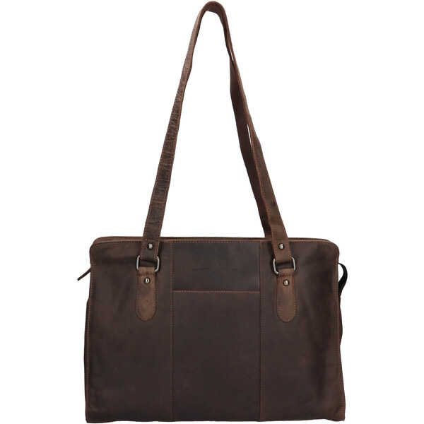 Dámska kožená kabelka Greenwood Fione - tmavo hnedá 45483266