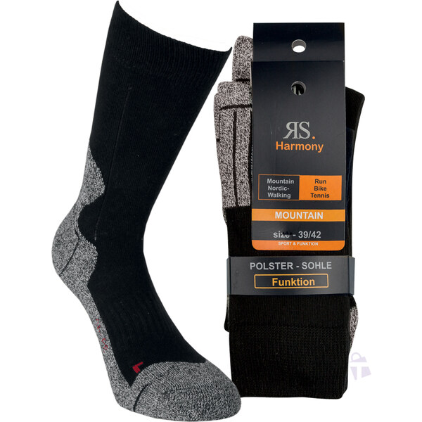 Pánske jednofarebné bavlnené športové froté ponožky RS 45484938