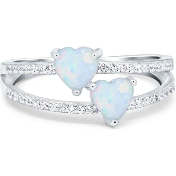 Olivie Strieborný opálový prsteň TY&JA 7759 45557653