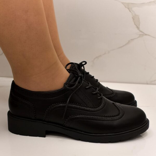 COMER Dámske čierne poltopánky CLARA 45507257