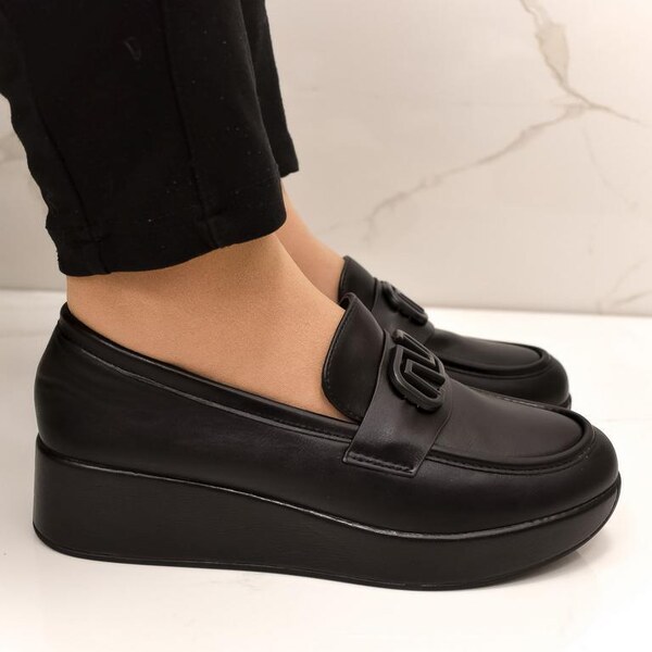 COMER Dámske čierne mokasíny HERELLA 45507264