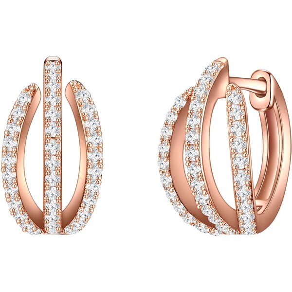 Trilani Náušnice ružové zlato / biela 66706860