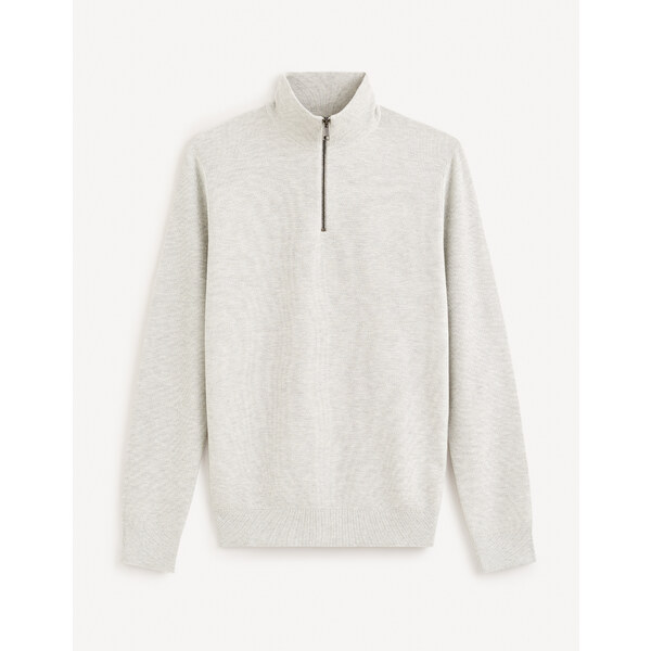 Svetlosivý pánsky basic sveter Celio Celim 50576089