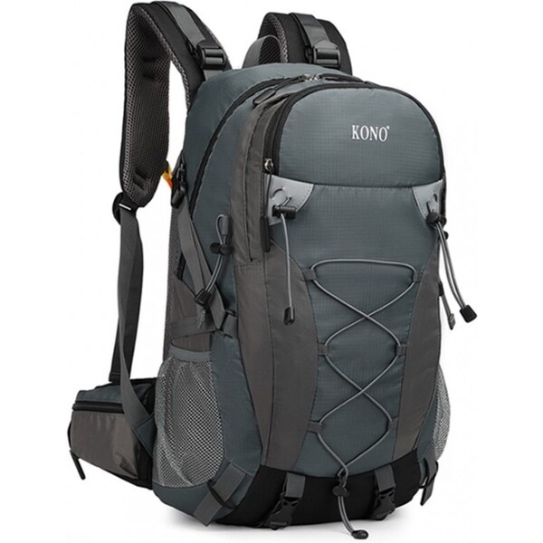 KONO Batoh - outdoor, turistický s ochranou proti dažďu, 40L, šedý 46495724