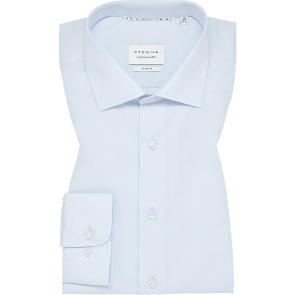 ETERNA Slim Fit svetlomodrá košeľa pánska dlhý rukáv Popelín 13336373