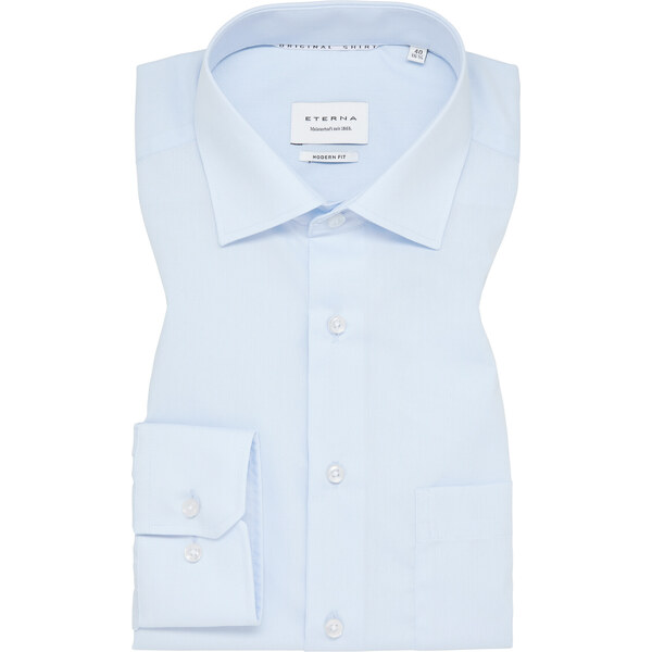 ETERNA Modern Fit svetlomodrá košeľa pánska dlhý rukáv Popelín s 45573159