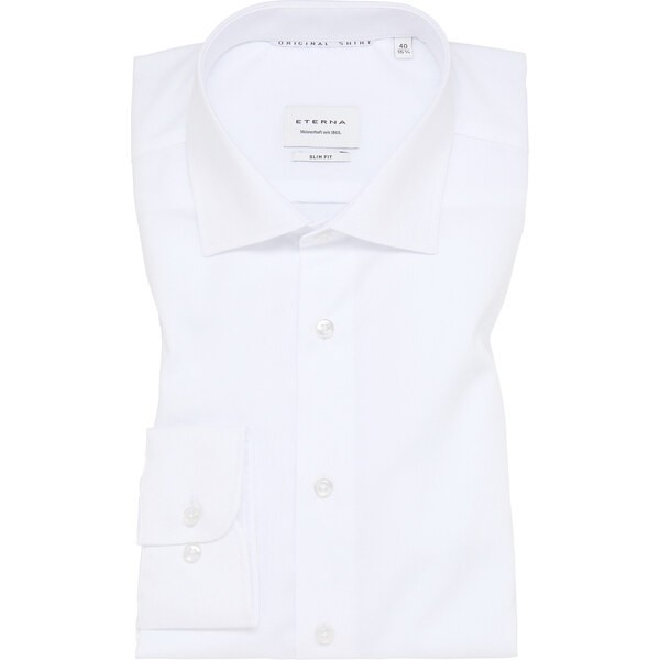 ETERNA Slim Fit biela košeľa pánska dlhý rukáv Popelín 45573155