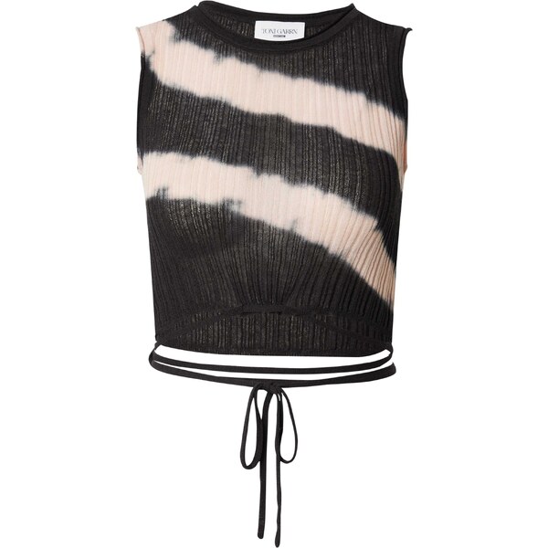 ABOUT YOU x Toni Garrn Vyšívaný top Salma ružová / čierna 47469561