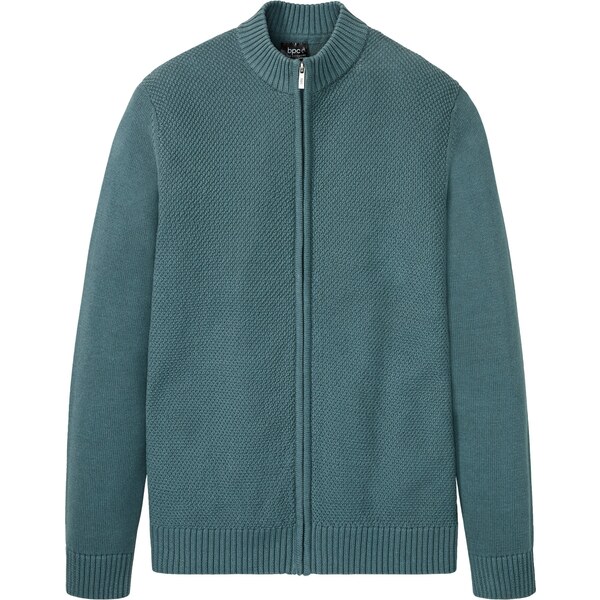 bonprix Pletený sveter z čistej bavlny, farba zelená 45614447