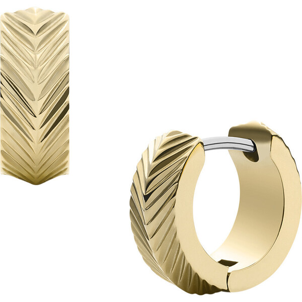 Fossil Elegantné pozlátené kruhové náušnice Harlow JF04116710 66584569