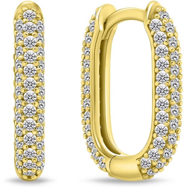 Brilio Silver Neprehliadnuteľné pozlátené náušnice so zirkónmi EA856Y 66578383